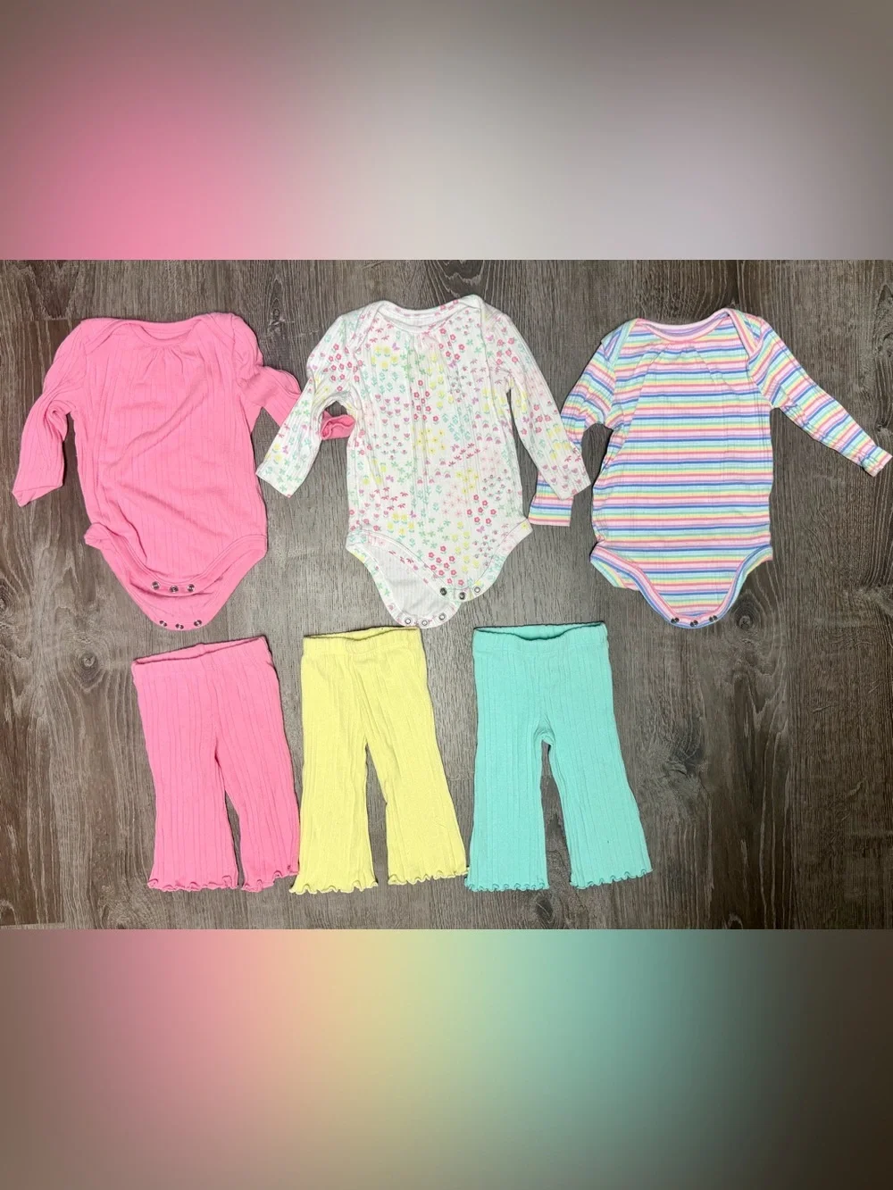 6 Garanimals Ribbed bodysuits & pants